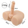 Torso Masturbator Rock - Anal Girişli 17 CM Yapay Penisli Erkek Realistik Yarım Vücut Manken